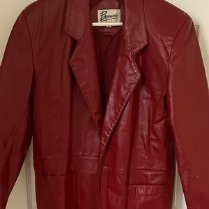 Berman's Women's Vibrant Red Leather Jacket